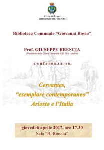 Scopri di più sull'articolo Lectio magistralis su “Cervantes, Ariosto e l’Italia”
