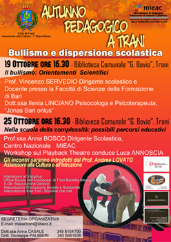 Scopri di più sull'articolo Autunno pedagico a Trani