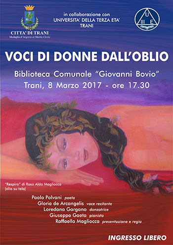 Al momento stai visualizzando “Voci di donne dall’oblio”, spettacolo multimediale