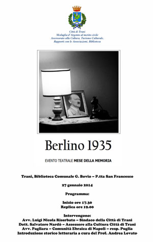 Al momento stai visualizzando Mese della memoria – Evento teatrale